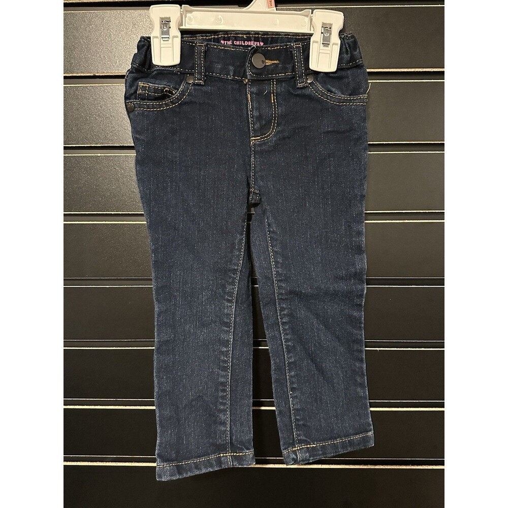 NWOT The Children’s Place Girls Skinny Jeans, Dark Wash, Adjustable Waist Sz 2T